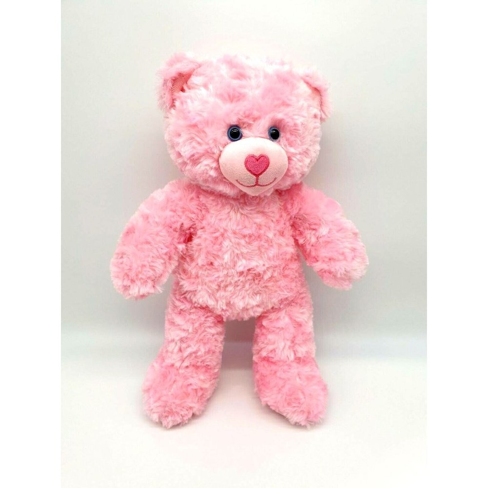 Build A Bear Pink Stuffed Plush Animal Toy Heart Nose Clean Valentine Gift Girl